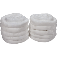 Remblais tubulaire absorbant, Huile seulement, Absorption 45 gal., 3" la x 10' lo, Pqt de 10 Distribution Élite MP