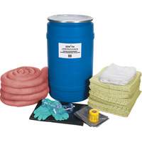 Premium Spill Kit, Hazmat, Drum, 30 US gal. Absorbancy Distribution Élite MP