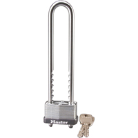 Laminated Padlock, Silver, Keyed Different, Laminated Steel, 1-3/4" Width Distribution Élite MP