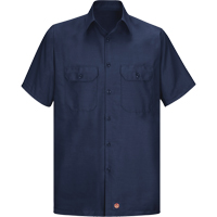 Chemise &agrave; manches courtes en tissu ind&eacute;chirable, Hommes, 3T-Grand, Bleu marine Distribution Élite MP