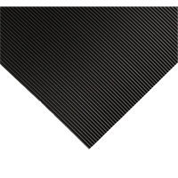 Corrugated Switchboard Matting No.702, 2' W x 10' L, 1/4" Thickness, Black, PVC Distribution Élite MP