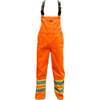 Pantalon de s&eacute;curit&eacute; Journeyman d&eacute;tachable &agrave; bavette, Polyester, Petit, Orange haute visibilit&eacute; Distribution Élite MP