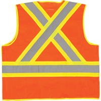 Veste de s&eacute;curit&eacute; d&eacute;tachable en cinq points de premi&egrave;re qualit&eacute;, Orange haute visibilit&eacute;, Grand/T-Grand, Polyester Distribution Élite MP