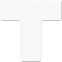 Armor Stripe Lean/5S Markers, T, 6" L x 6" W, White, Plastic Distribution Élite MP