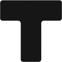 Armor Stripe Lean/5S Markers, T, 6" L x 6" W, Black, Plastic Distribution Élite MP