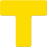 Armor Stripe Lean/5S Markers, T, 6" L x 6" W, Yellow, Plastic Distribution Élite MP