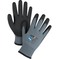 Gants enduits de premi&egrave;re qualit&eacute; ZX-30°, 8/Moyen, R&ecirc;vetement PVC, Calibre 15, Enveloppe en Nylon Distribution Élite MP
