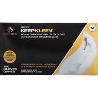 KeepKleen&reg; Disposable Medical Exam Grade Gloves, Large, Latex, 5-mil, Powder-Free, White, Class 2 Distribution Élite MP