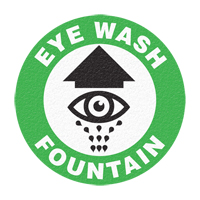 "Eye Wash Fountain" Floor Sign, Adhesive, English with Pictogram Distribution Élite MP