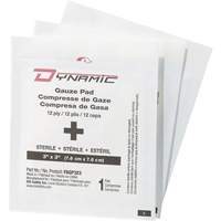 Gaze Dynamic, Tampon, 3" lo x 3" la, St&eacute;rile, Dispositif m&eacute;dical Classe 1 Distribution Élite MP