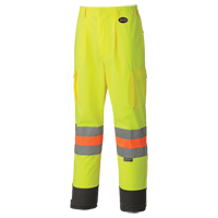 6009 Breathable Traffic Safety Pants, Polyester, X-Small, High Visibility Lime-Yellow Distribution Élite MP