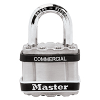 Laminated Padlock, Silver, Keyed Different, Laminated Steel, 1-3/4" Width Distribution Élite MP