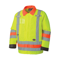 6037 Manteau de s&eacute;curit&eacute; imperm&eacute;able pour le contr&ocirc;le de la circulation, Polyester, Jaune lime haute visibilit&eacute;, T-petit Distribution Élite MP