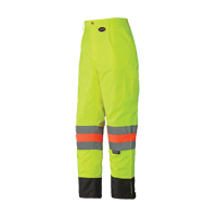 6039 Traffic Control Waterproof Safety Pant, Polyester, X-Small, High Visibility Lime-Yellow Distribution Élite MP