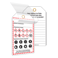 Self-Laminating Workplace Tags, Cardstock, 3-3/8" W x 5-3/4" H, French Distribution Élite MP