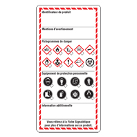 Workplace Labels, Cardstock, 3" W x 6" H, French Distribution Élite MP