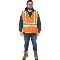 Flame-Resistant Surveyor Vest, High Visibility Orange, X-Large, Polyester Distribution Élite MP