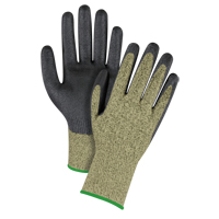 Gants &eacute;lastiques sans coutures r&eacute;sistants &agrave; la coupe noir & jaune, Taille Moyen/8, Calibre 13, Rev&ecirc;tement Mousse de nitrile, Enveloppe en Aramide, ASTM ANSI niveau A6 Distribution Élite MP