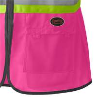 139PK Women's Safety Vest, Pink, X-Small, Polyester Distribution Élite MP