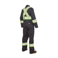 Unlined Safety Coveralls, Large, Navy Blue Distribution Élite MP