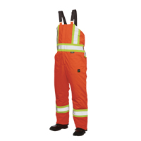 Lined Safety Overalls, Polyester/Polyurethane, Large, High Visibility Orange Distribution Élite MP