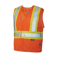5-Point Tearaway Safety Vest, High Visibility Orange, Large/X-Large, Polyester Distribution Élite MP