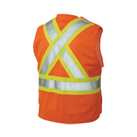 5-Point Tearaway Safety Vest, High Visibility Orange, Large/X-Large, Polyester Distribution Élite MP