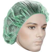 Bouffant Caps, Polypropylene, 21", Green Distribution Élite MP