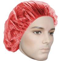 Bouffant Caps, Polypropylene, 21", Red Distribution Élite MP