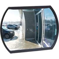 Miroir convexe rectangulaire/rond avec support, 12" h x 18" la, Int&eacute;rieur/Ext&eacute;rieur Distribution Élite MP