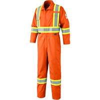 7702 FR Hi-Vis Safety Coveralls, Size 36, Orange Distribution Élite MP