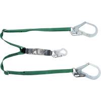 V-Series Lanyard, 6', Rebar Hook Center, Snap Hook Leg Ends, Polyester Distribution Élite MP