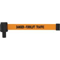 Cassette de banni&egrave;re PLUS, Danger - Forklift Traffic, 15', Ruban Orange Distribution Élite MP