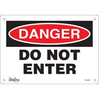 "Do Not Enter" Sign, 7" x 10", Plastic, English Distribution Élite MP