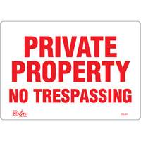 "Private Property" Sign, 7" x 10", Vinyl, English Distribution Élite MP