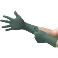Dura Flock Gloves, Small, Nitrile, 8-mil, Powder-Free, Green Distribution Élite MP