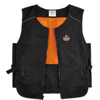 Chill-Its&reg; 6260 Lightweight Phase Change Cooling Vest with Packs, Small/Medium, Black Distribution Élite MP