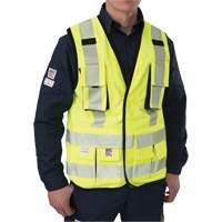 Veste antid&eacute;chirure pour arpenteur, Jaune lime haute visibilit&eacute;, Petit, Polyester Distribution Élite MP