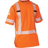 T-shirt &agrave; manches courtes haute visibilit&eacute; Polartec Power Grid, Polyester, Petit, Orange Distribution Élite MP
