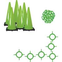 Ensemble de c&ocirc;nes de signalisation et chaînes, 28", Vert Distribution Élite MP