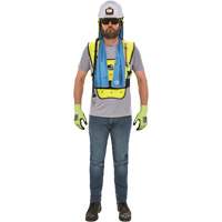 Chill-Its&reg; 6687 Economy Dry Evaporative Cooling Vest, Small/Medium, High Visibility Lime-Yellow Distribution Élite MP