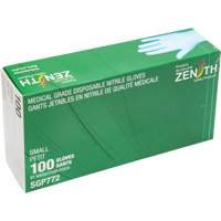 Gants jetables de calibre m&eacute;dical r&eacute;sistants &agrave; la perforation, Petit, Nitrile, 4,5 mils, Sans poudre, Bleu, Classe 2 Distribution Élite MP