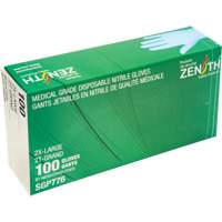 Puncture-Resistant Medical-Grade Disposable Gloves, 2X-Large, Nitrile, 4.5-mil, Powder-Free, Blue, Class 2 Distribution Élite MP