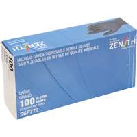 Puncture-Resistant Medical-Grade Disposable Gloves, Large, Nitrile, 5-mil, Powder-Free, Black, Class 2 Distribution Élite MP