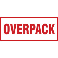 &eacute;tiquette de manutention Overpack, 6" lo x 2-1/2" la, Rouge/blanc Distribution Élite MP