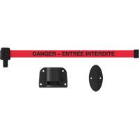 Plus Wall Mount Barrier System, Plastic, Screw Mount, 15', Red Tape Distribution Élite MP