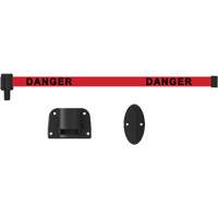 Plus Wall Mount Barrier System, Plastic, Screw Mount, 15', Red Tape Distribution Élite MP