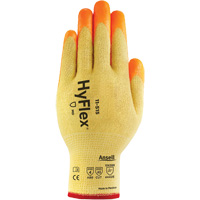 Gants haute visibilit&eacute; r&eacute;sistants aux coupures HyFlex, Taille 6, Calibre 13, Rev&ecirc;tement Mousse de nitrile, Enveloppe en Acier inoxydable/Kevlar/Spandex, ASTM ANSI niveau A5/EN 388 niveau E Distribution Élite MP