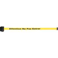 Cassette de ruban magn&eacute;tique pour barri&egrave;re de contr&ocirc;le des foules personnalis&eacute;e, Attention ne pas entrer, 7', Ruban Jaune Distribution Élite MP