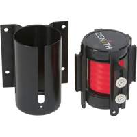 Wall Mount Barrier with Magnetic Tape, Steel, Screw Mount, 7', Red Tape Distribution Élite MP